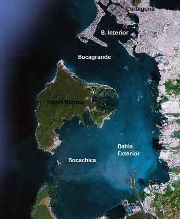 Detalle de las defensas de Cartagena de Indias