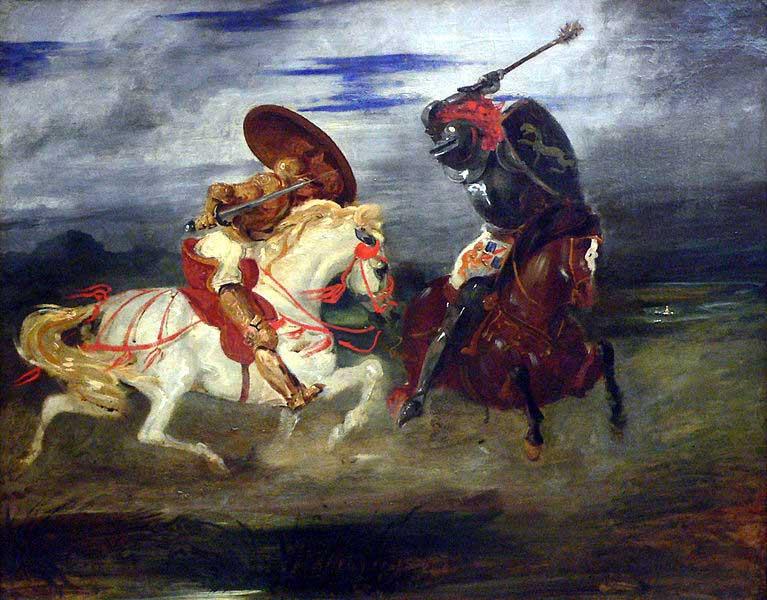 Duelo de Caballeros de Eugène Delacroix. Origen: lavanguardia.com