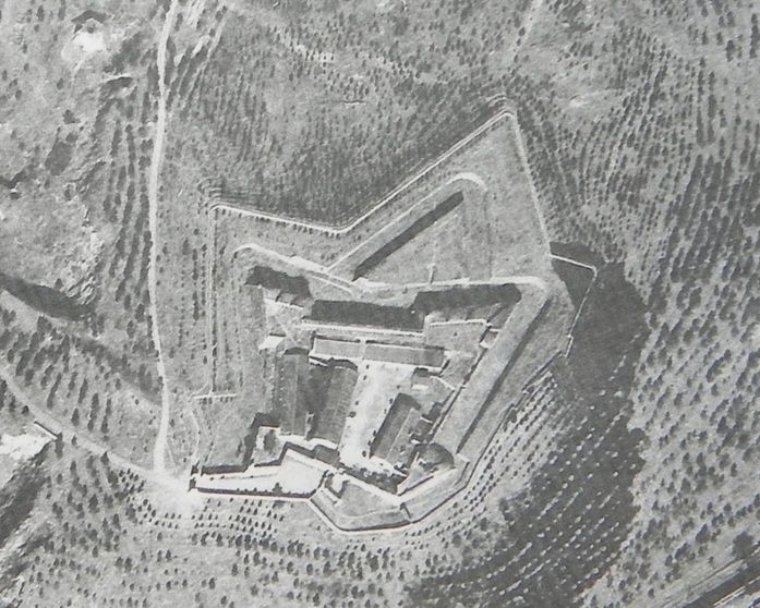 Fotografia aerea di Badajoz. 1950