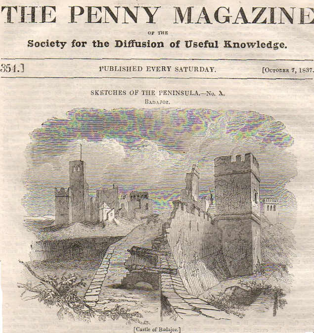 La alcazaba según The Penny Magazine (7 de octubre de 1837)