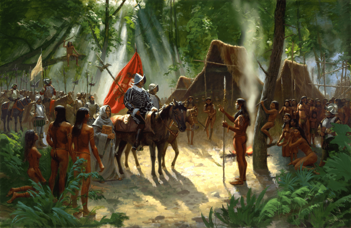 Expedición de Hernando de Soto explorando la Florida.
Autor Jim Carson